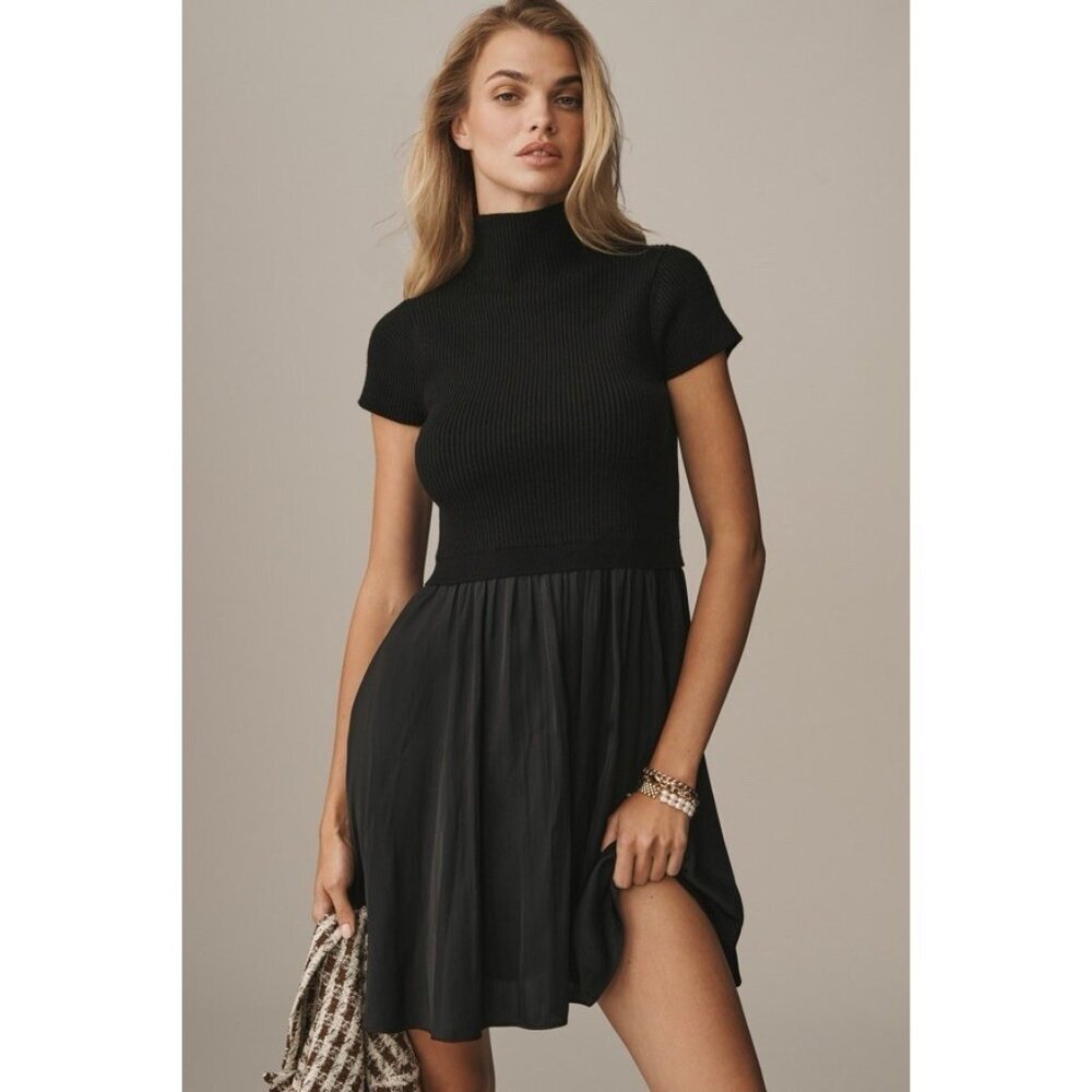 NWT Size S -Anthropologie The Thea Short Sleeve Twofer Mini Dress (NWT US$ 148)